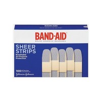 Johnson & Johnson Consumer Products 4634 Johnson & Johnson 3/4" X 3" Band-Aid Comfort-Flex Sheer Strip Adhesive Bandage (100 Per